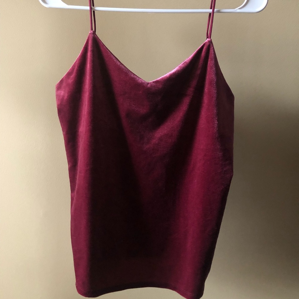 Like New Velvet Maroon Adjustable Top